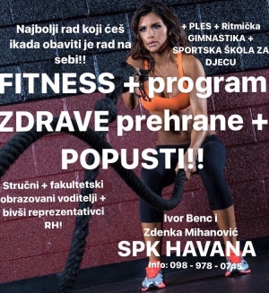 Plesna/Fitness škola "Havana" započinje radom 1. Listopada