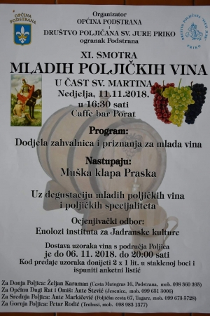 Podstrana: Smotra mladih poljičkih vina