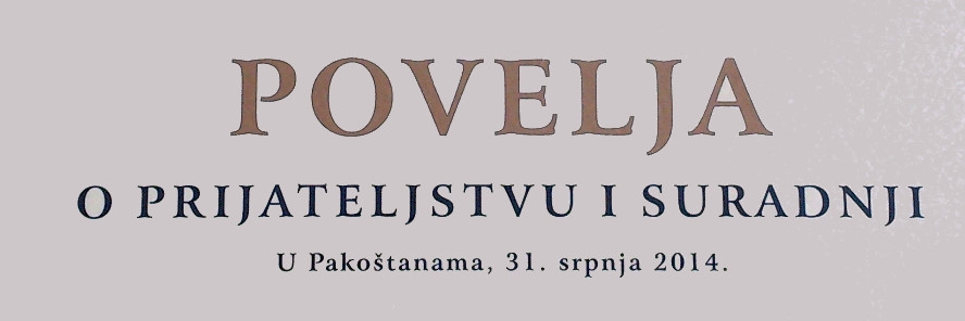 Pakoštane: Povelja o suradnji i uspostavljanju prijateljskih odnosa