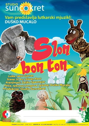 "Slon Bon ton", lutkarski mjuzikl za najmlađe - Utorak 21.08. Sv. Martin
