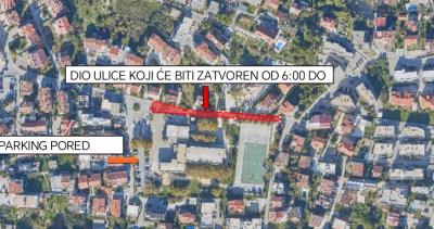 Obavijest o zatvaranju ulice Gospe u Siti