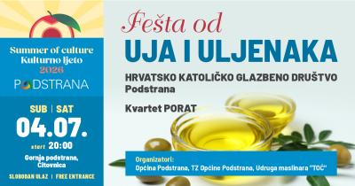 FEŠTA OD UJA I ULJENAKA&amp;OTVORENJE IZLOŽBE U GORNJOJ PODSTRANI