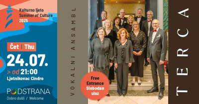 Kulturno ljeto - Večeras nastupa vokalni ansambl Terca